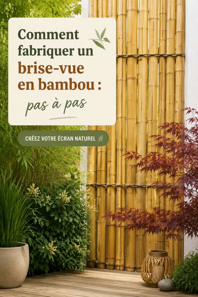 Brise-vue en bambou dans un jardin élégant