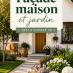 Une belle façade de maison avec un jardin fleuri, créant une ambiance accueillante.