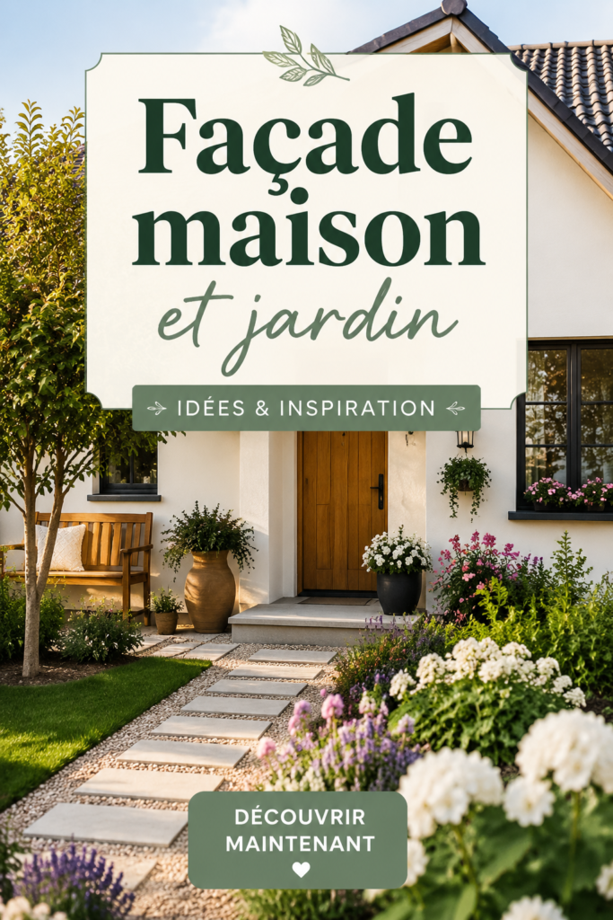 Une belle façade de maison avec un jardin fleuri, créant une ambiance accueillante.