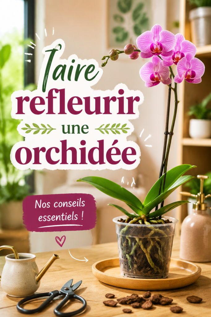 Orchidée en pleine floraison sur un fond lumineux