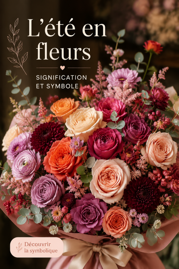 Un bouquet coloré de fleurs d'été illustrant leur beauté et leur symbolique.