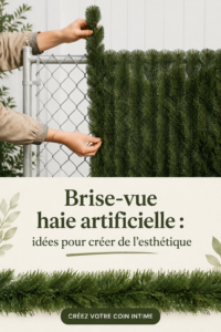 Haie artificielle esthétique dans un jardin bien aménagé