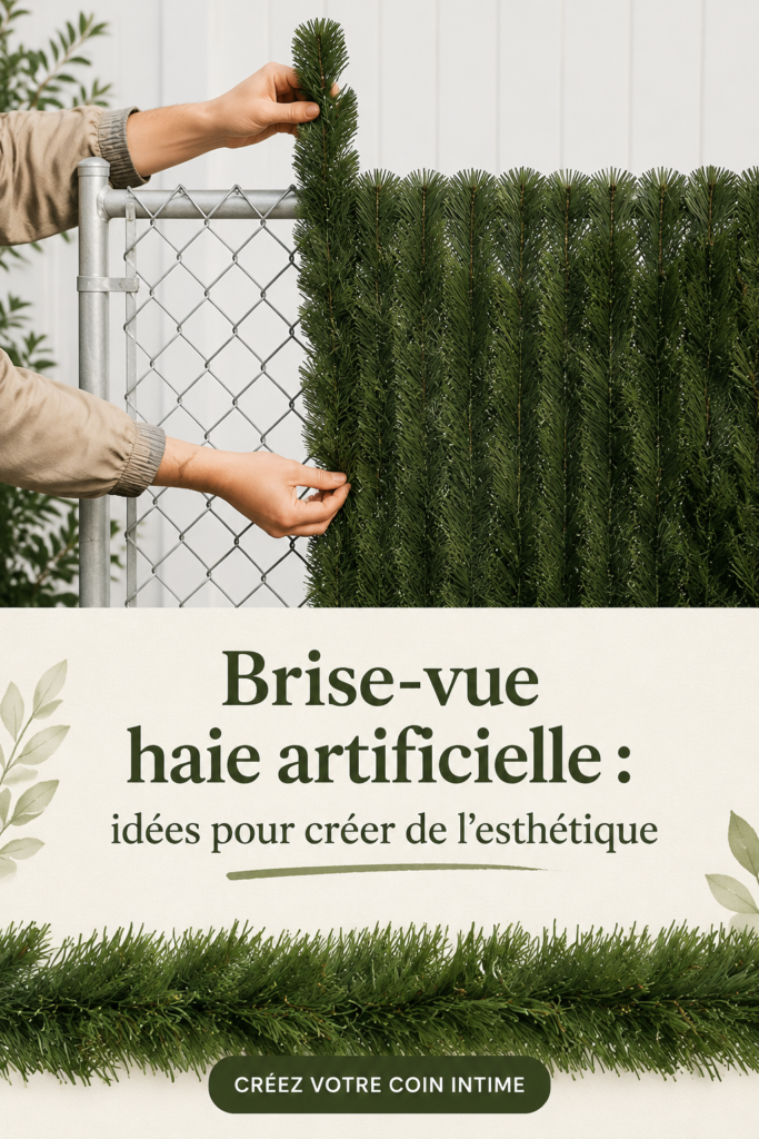 Haie artificielle esthétique dans un jardin bien aménagé