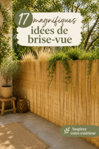 Brise-vue facile à installer dans un jardin moderne
