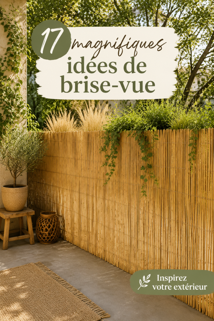 Brise-vue facile à installer dans un jardin moderne