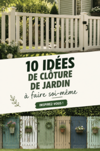 Clôture de jardin en bois DIY dans un espace extérieur fleuri
