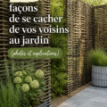 Une vue d'un jardin élégant et intime avec des plantes luxuriantes protégeant des regards