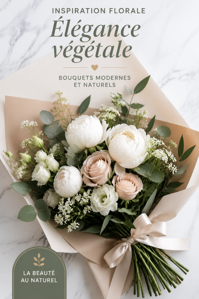 Un intérieur moderne agrémenté d'agencements floraux naturels