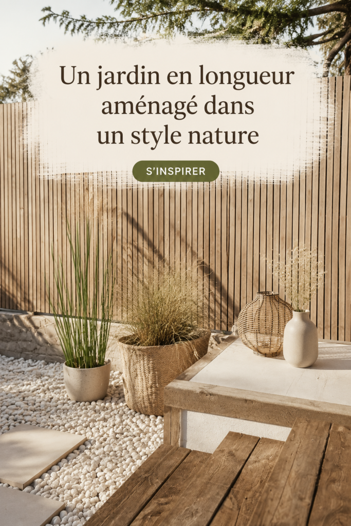 Aménagement d'un jardin en longueur avec des plantes naturelles