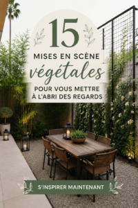 Un jardin intérieur luxuriant protégeant de la vue extérieure