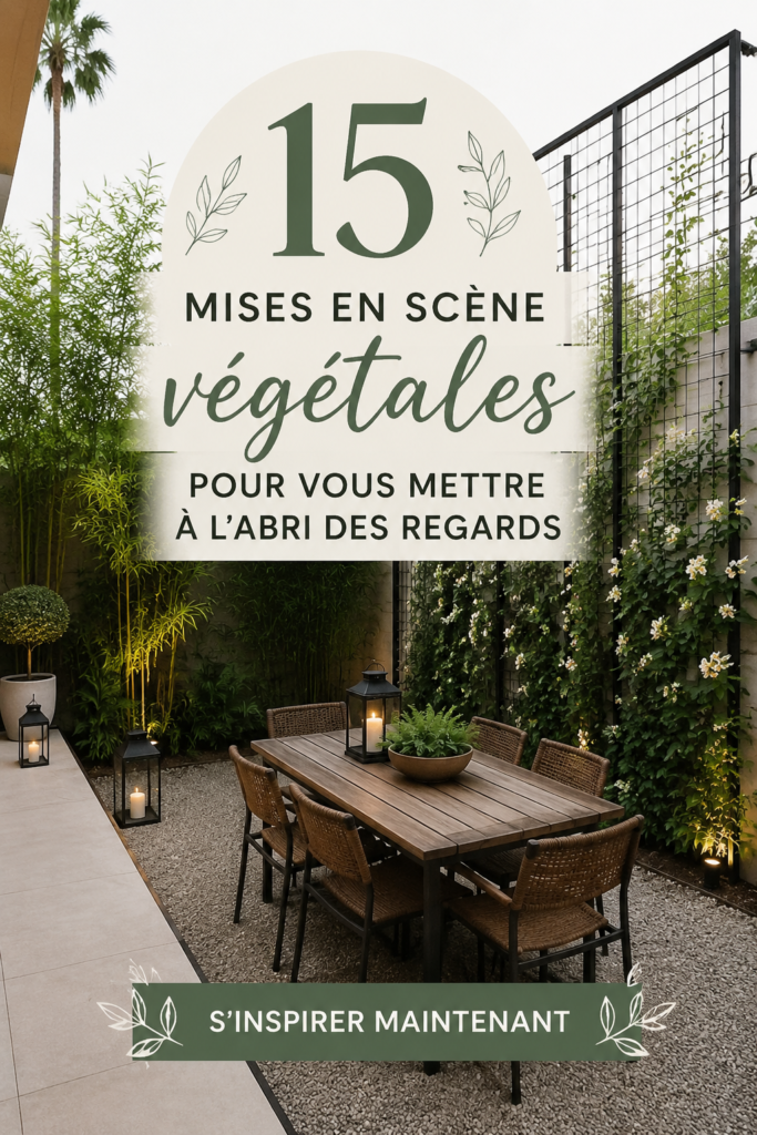Un jardin intérieur luxuriant protégeant de la vue extérieure