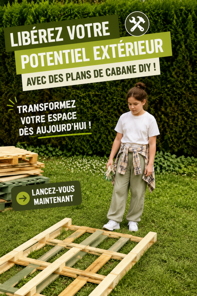 Cabane en bois située dans un jardin, symbolisant un espace de détente et de créativité