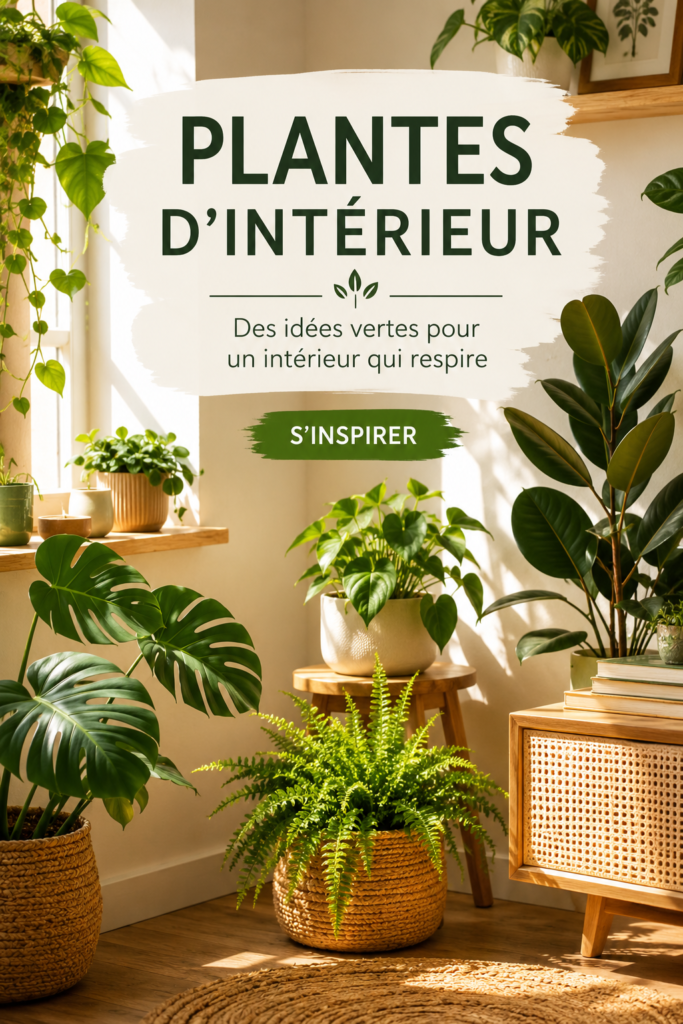 Plantes d'intérieur variées dans un salon ensoleillé.