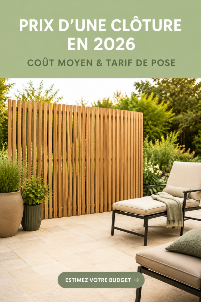Clôture en bois élégante dans un jardin