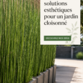 Un jardin cloisonné avec des haies bien entretenues et des espaces cosy.