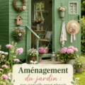 Jardin aménagé avec des plantes colorées et une terrasse accueillante