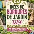 Idées de bordures de jardin DIY créées avec des matériaux de récupération