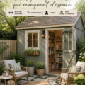 Cabane de jardin esthétique avec patio confortable, renforçant l'espace extérieur