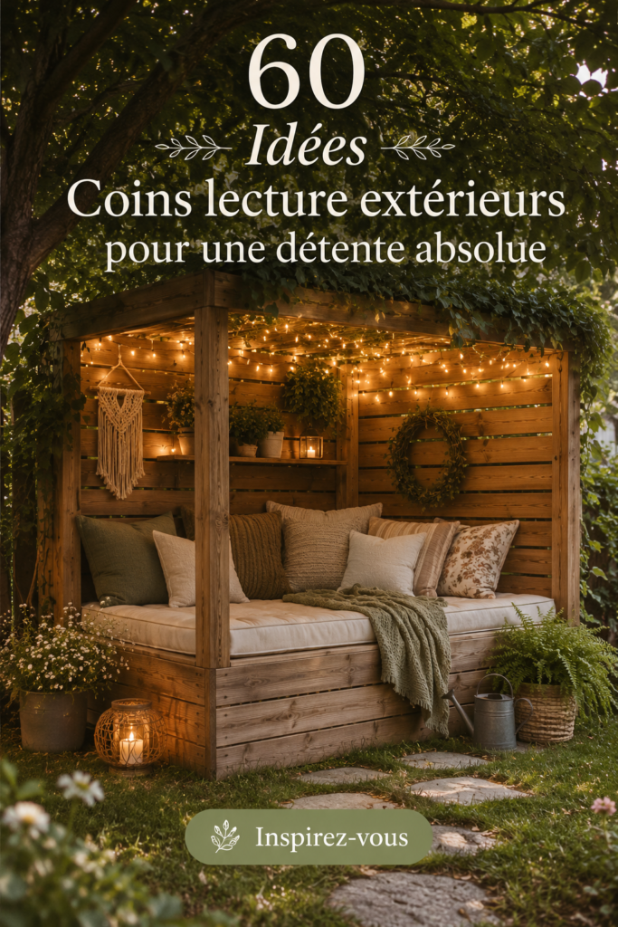 Un coin lecture magique avec un fauteuil confortable et des plantes verdoyantes