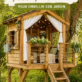 Décoration de jardin DIY colorée avec des fleurs et des lumières