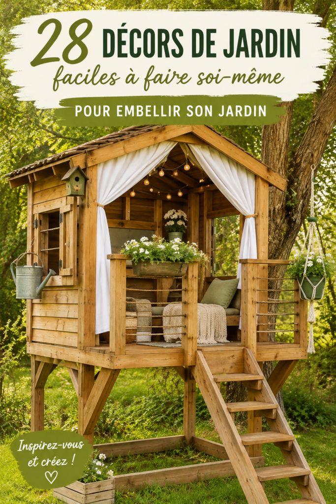 Décoration de jardin DIY colorée avec des fleurs et des lumières