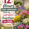 Un jardin fleuri avec des fleurs colorées sans arrosage fréquent