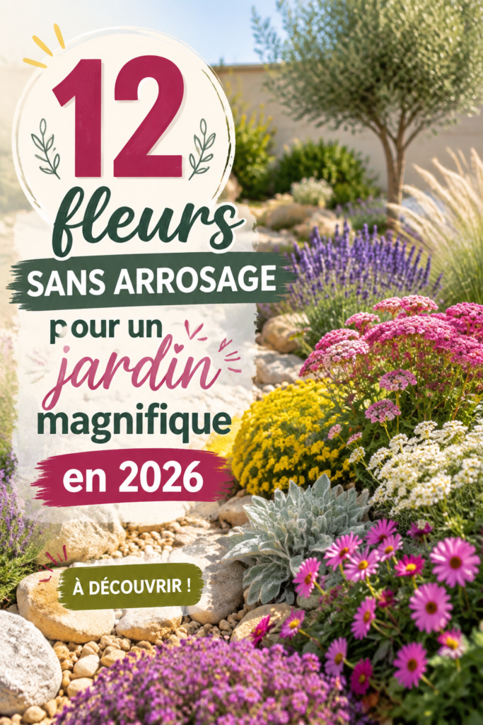 Un jardin fleuri avec des fleurs colorées sans arrosage fréquent