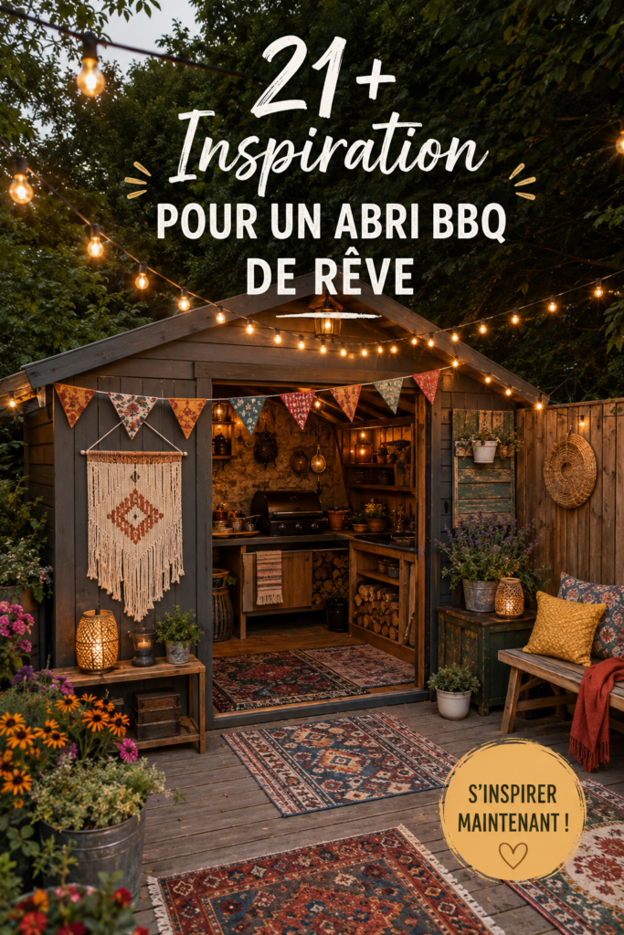 Un espace jardin chaleureux avec un barbecue et des chaises confortables.