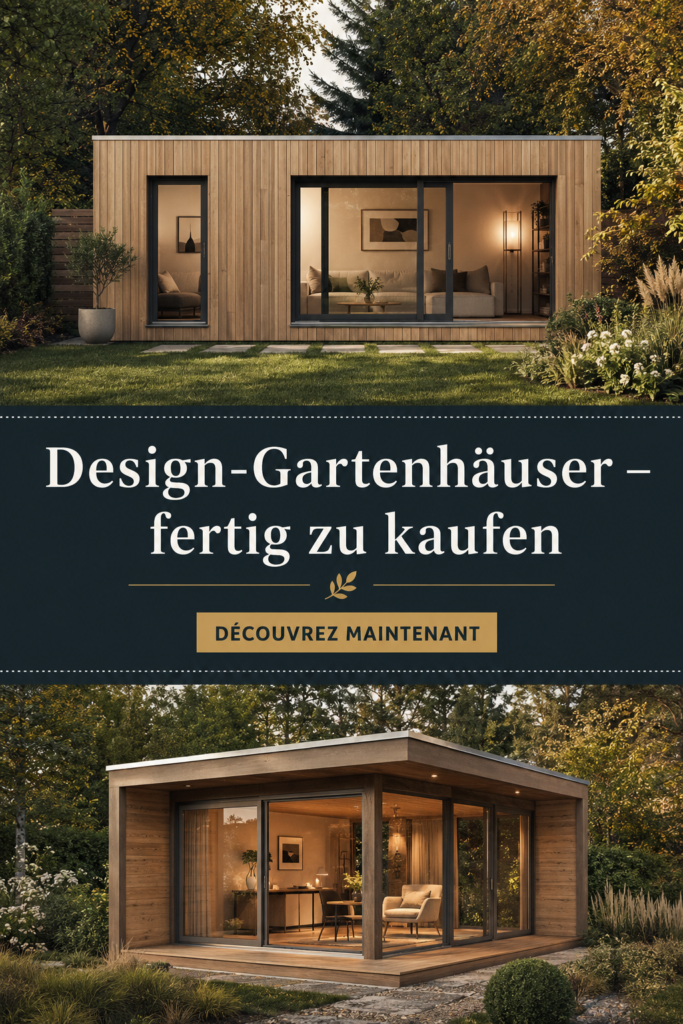 Maison de jardin moderne intégrée dans un jardin coloré