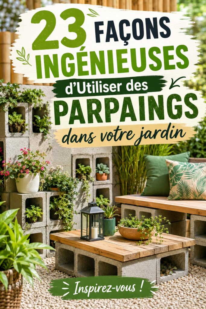 Aménagement de jardin avec des parpaings créatifs