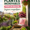 Un balcon fleuri avec diverses plantes vertes et colorées.