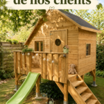 Une vue d'ensemble d'un jardin inspirant réalisé par une cliente, mettant en avant des plantes et des décorations.