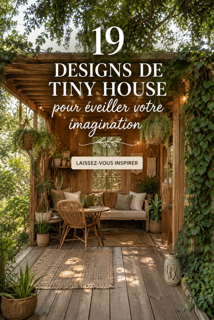 Délicieux designs de tiny houses dans un jardin verdoyant