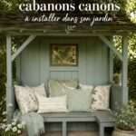 Cabanon en bois élégant dans un jardin fleuri