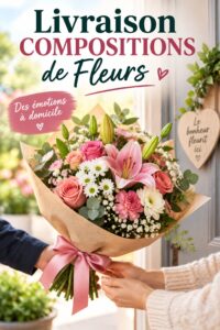 Composition florale élégante livrée à domicile pour décorer votre intérieur