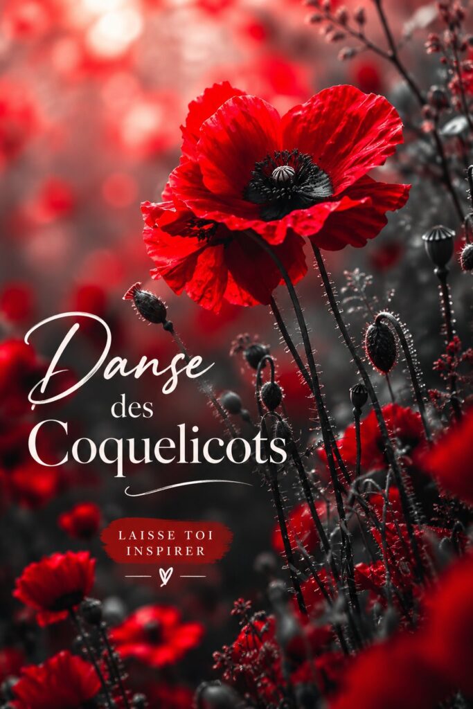 Un jardin vibrant de coquelicots rouges en pleine floraison