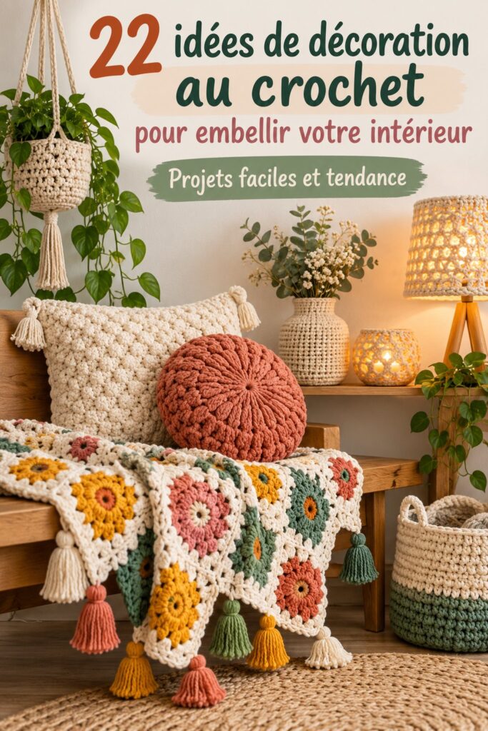 Décorations au crochet pour embellir un intérieur chaleureux