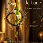 Bouquet lumineux inspiré du clair de lune avec des fleurs blanches et délicates