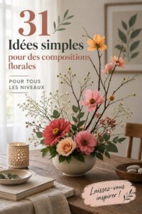 Arrangement floral coloré avec des fleurs fraîches dans un vase.