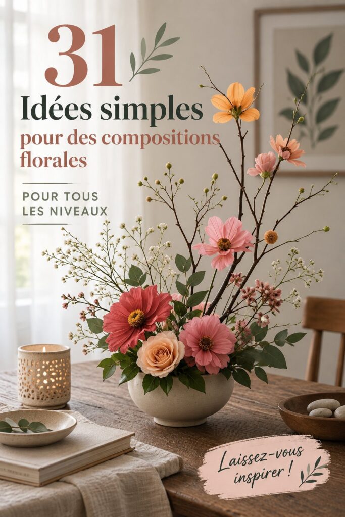 Arrangement floral coloré avec des fleurs fraîches dans un vase.