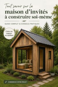 Maison d'hôtes construite dans un jardin avec une belle terrasse