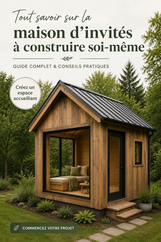 Maison d'hôtes construite dans un jardin avec une belle terrasse