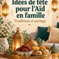 Une belle terrasse décorée pour l'Eid avec des lanternes et des fleurs colorées