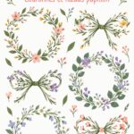Une couronne florale élégante avec un nœud papillon sur une porte d'entrée
