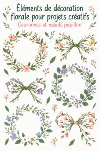 Une couronne florale élégante avec un nœud papillon sur une porte d'entrée