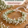 Couronne de gypsophiles réalisée pour un mariage, mettant en avant des fleurs blanches délicates.