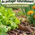 Un potager avec des légumes protégés des limaces par des techniques naturelles.