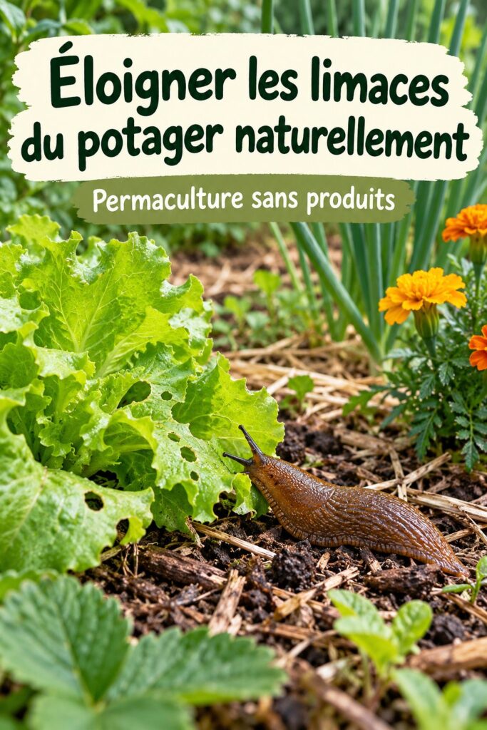 Un potager avec des légumes protégés des limaces par des techniques naturelles.