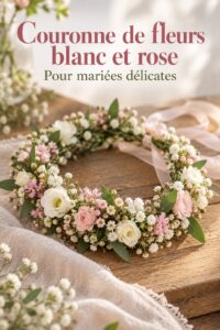 Jardin esthétique avec des fleurs blanches et roses en pleine floraison