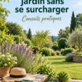 Vue d'un grand jardin bien aménagé, alliant verdure et espace détente, idéal pour la gestion simplifiée.